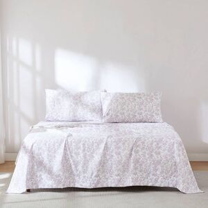 Lush Decor - Lush Décor Queen 6pc Peony Toile Sheet Set Mauve Mauve